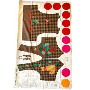 Cat lovers vest fabric panel "Pot full of Posies" Cut and Sew Sizes 6-20